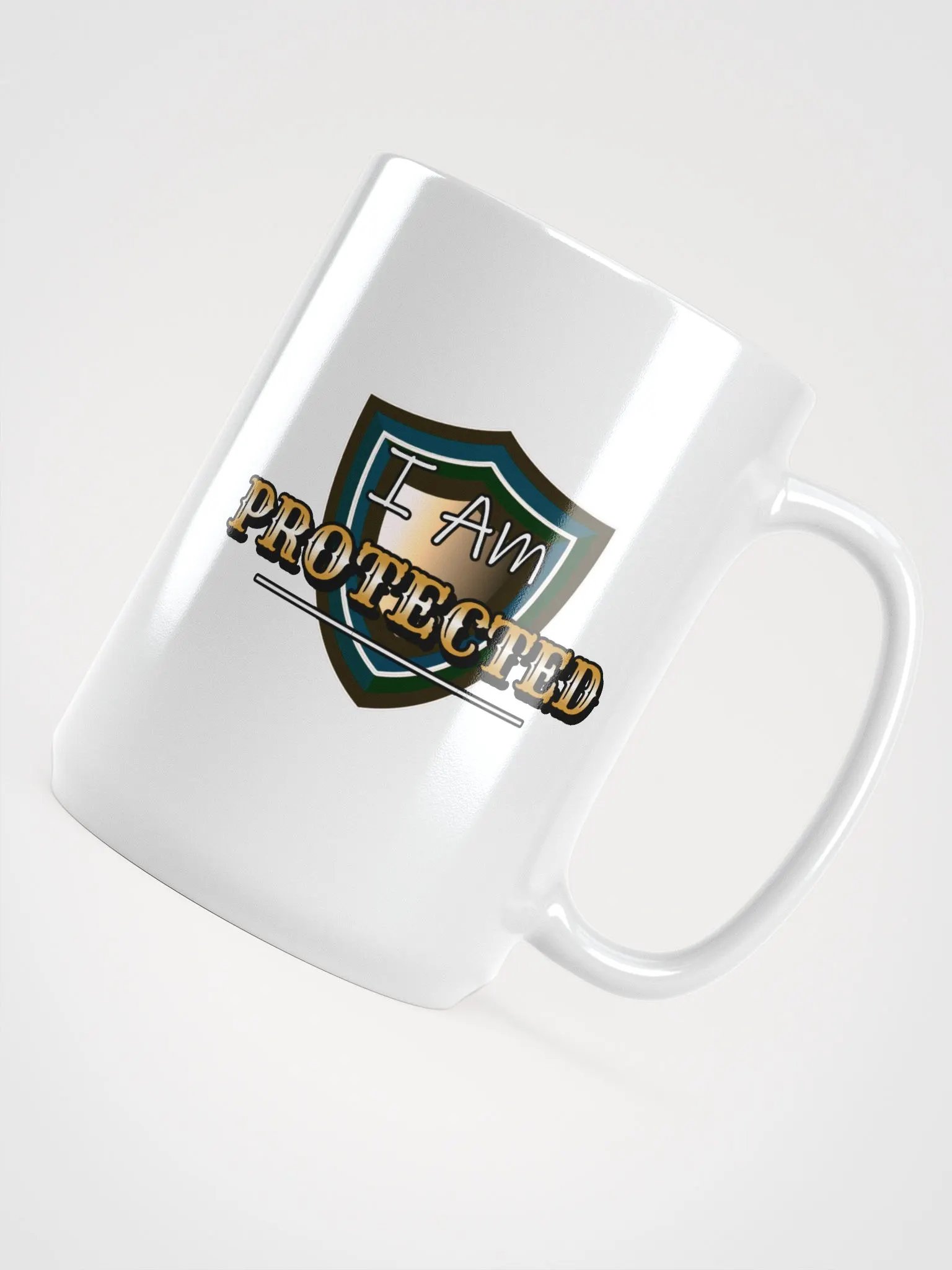YesYes Protected!! White Glossy Mug product image (4)
