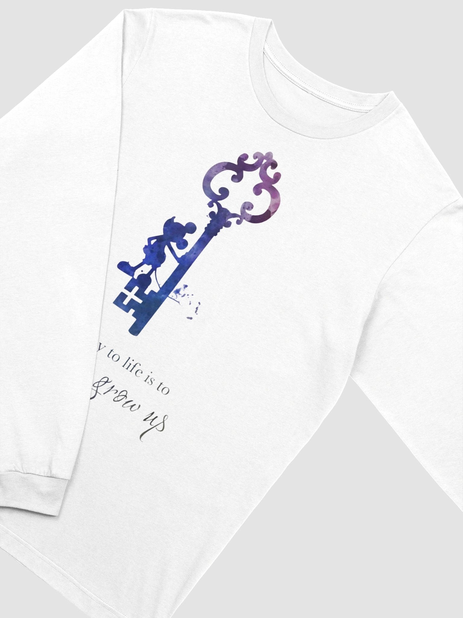 Vintage Key 'Never Grow Up' Long Sleeve T-Shirt product image (2)