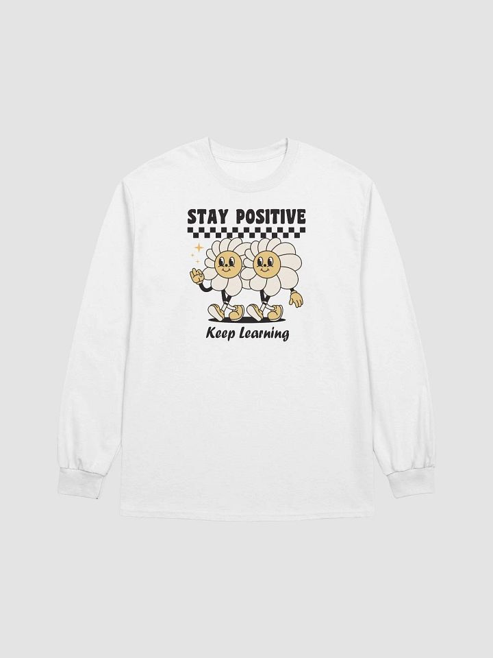 Stay Positive Keep Learning Teacher Vibes With Vintage Flower Long Sleeve T-Shirt product image (1)