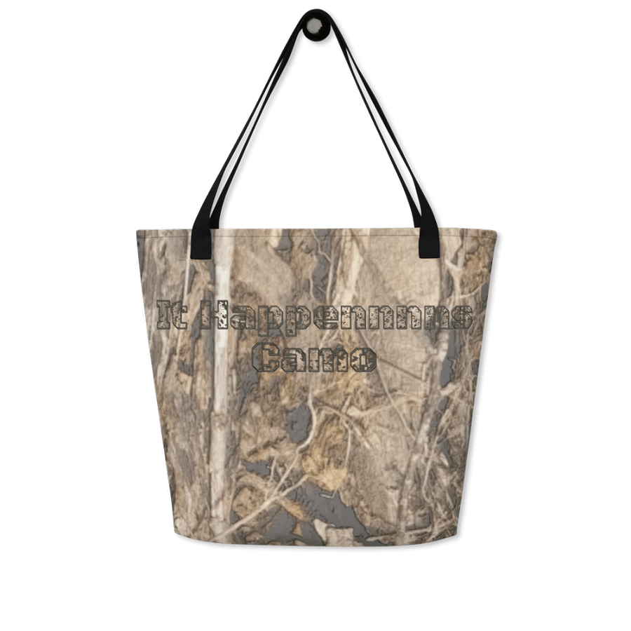 Large Tote Bag w/ Pocket - Dead Split - It Happennnns Camo product image (5)