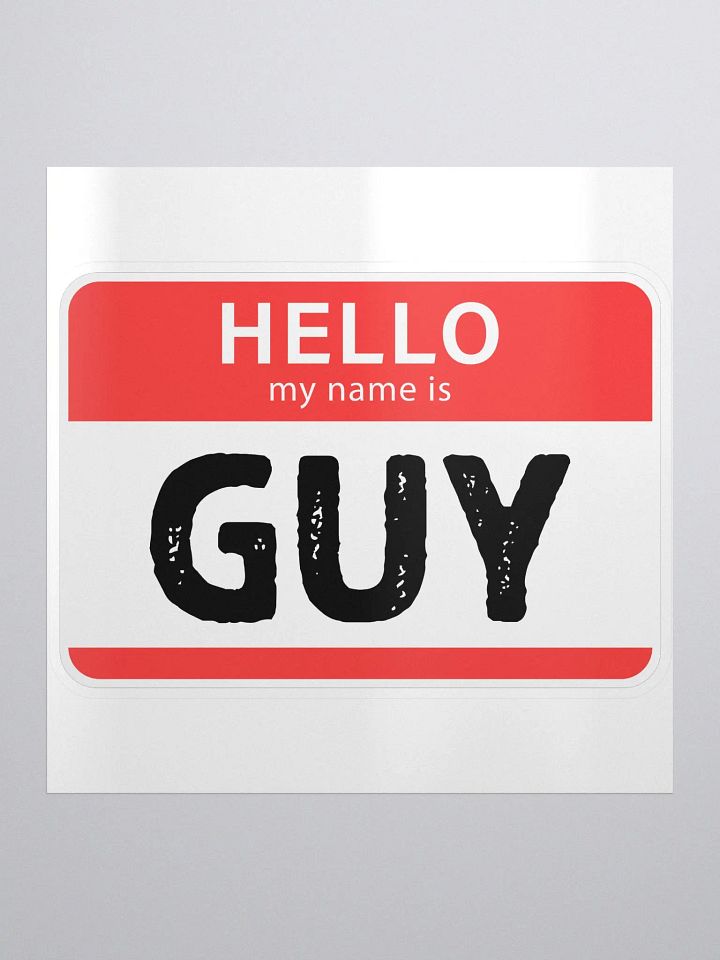 Hello my name is Guy sticker product image (1)