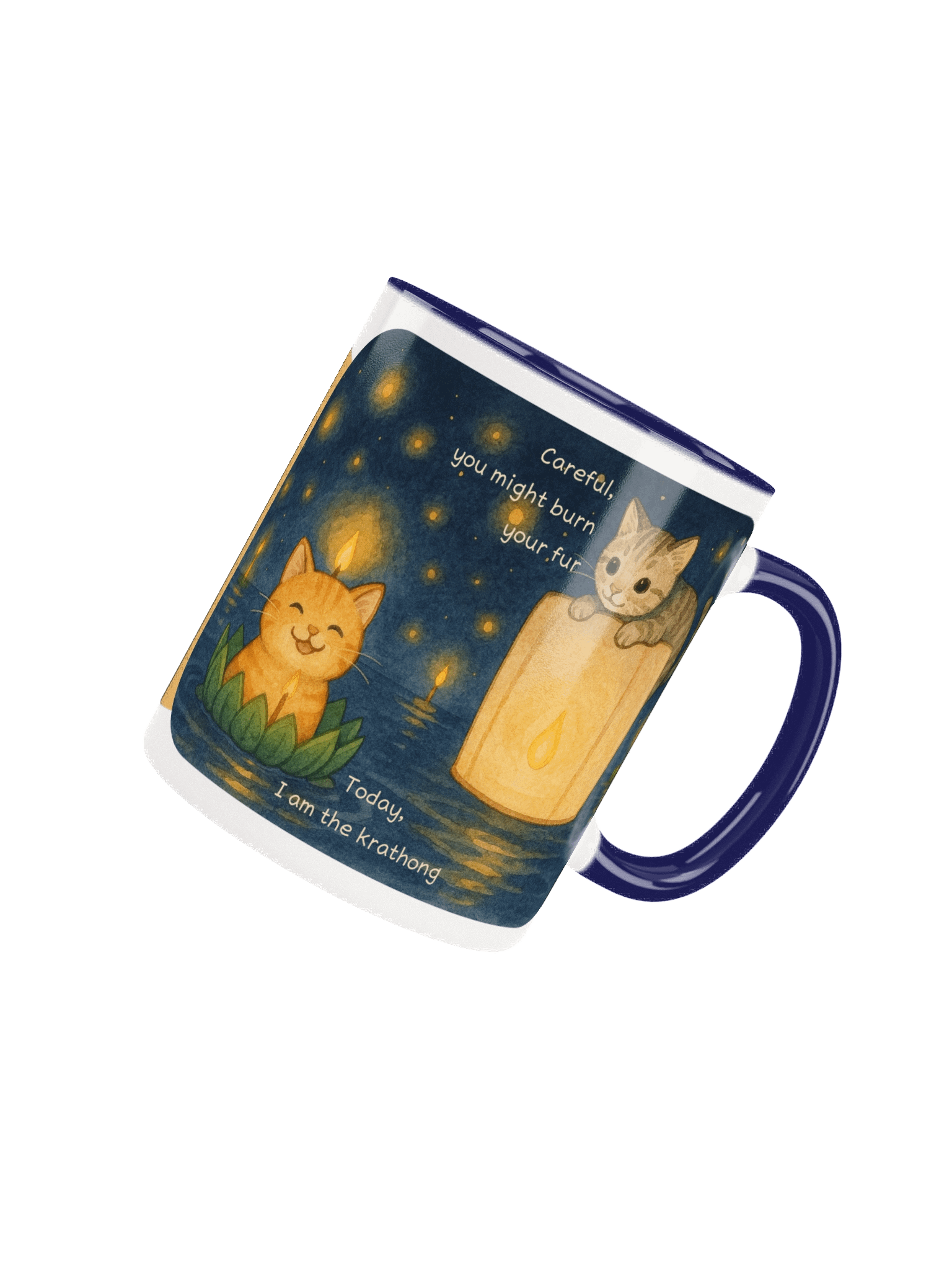 Loy Krathong Cats Gone Festive Ceramic Mug product image (5)