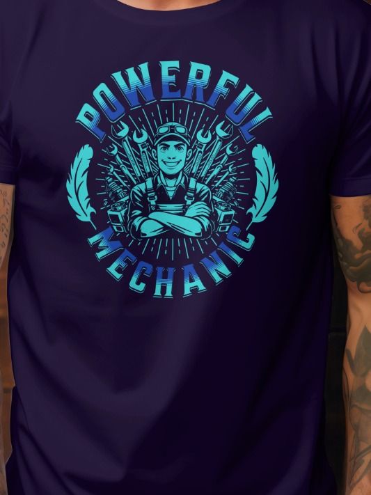 Powerful Mechanic Stylized T-Shirt product image (1)