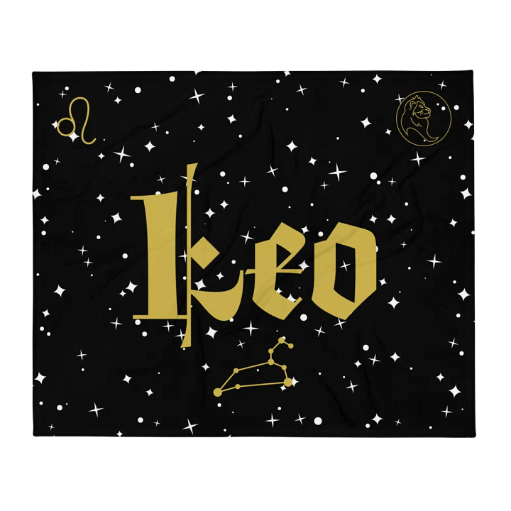 Cosmic Leo Zodiac Throw Blanket product image (2)