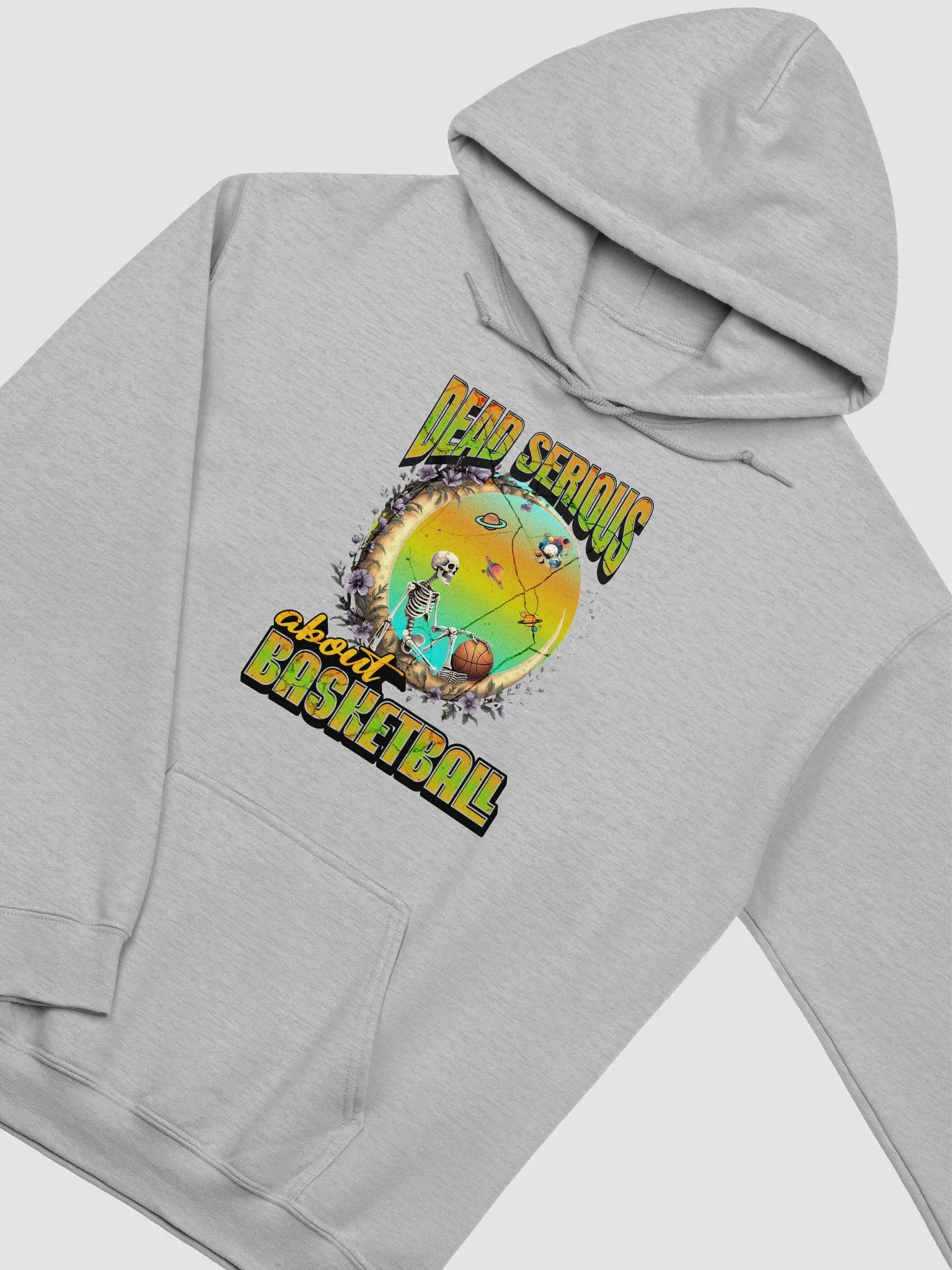 Dead Serious About Basketball Skeleton Cosmic Hoodie product image (2)