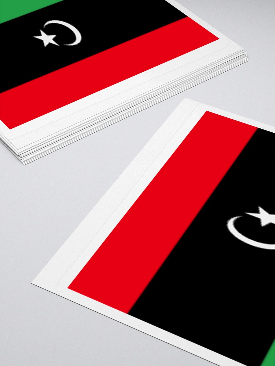 Libya Flag Sticker | Crescent Star Design | Durable Vinyl | 3 Sizes product image (12)