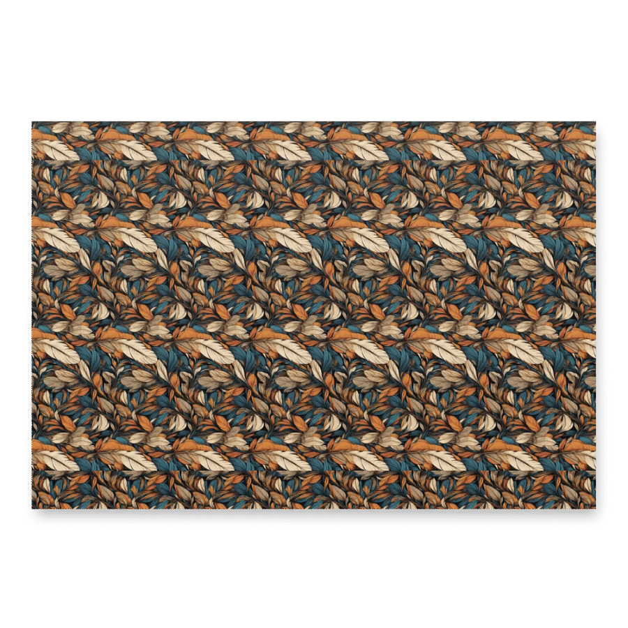Earthy Leaves and Feathers Wrapping Paper Set product image (5)