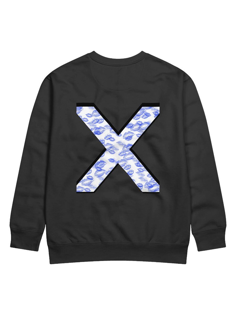 White X Blue Lipstick Kisses | Crewneck product image (1)