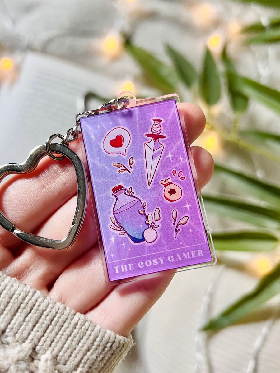 The Cosy Gamer Tarot Card Acrylic Keyring product image (4)