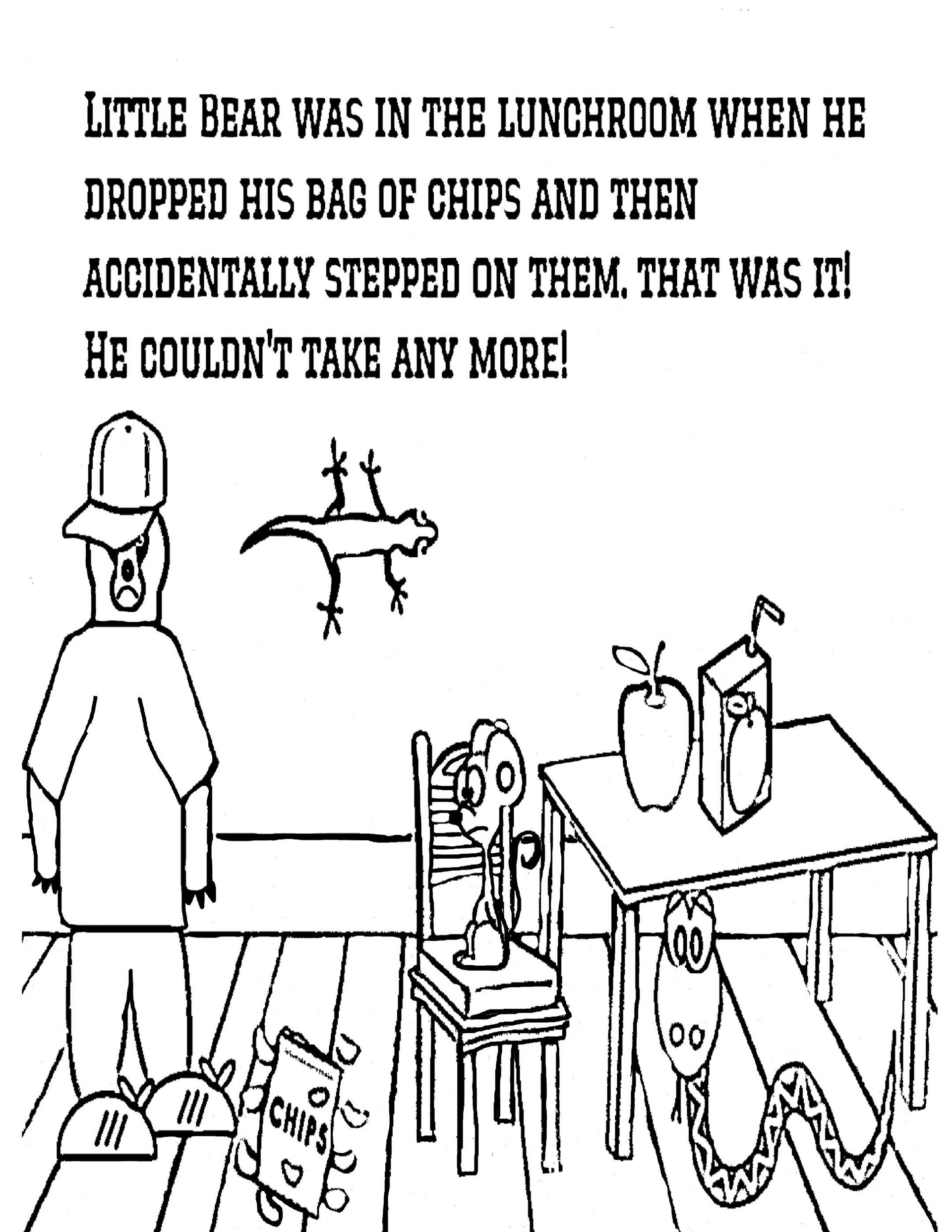 The Angry Little Bear 8.5 x 11 Full Page Coloring Book-Anger Management Lesson product image (10)