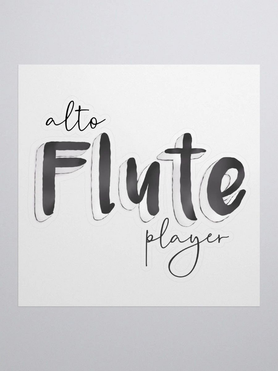 3D Alto Flute Player Typography Sticker product image (1)