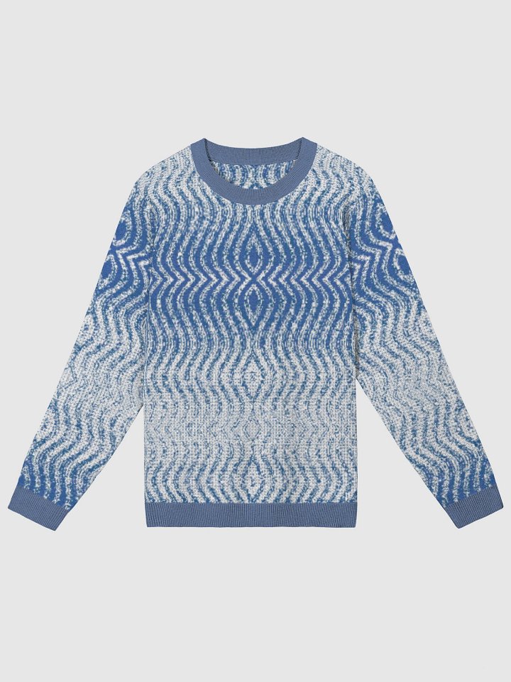 Ocean Ripple Crewneck Sweater – Blue Tones product image (1)