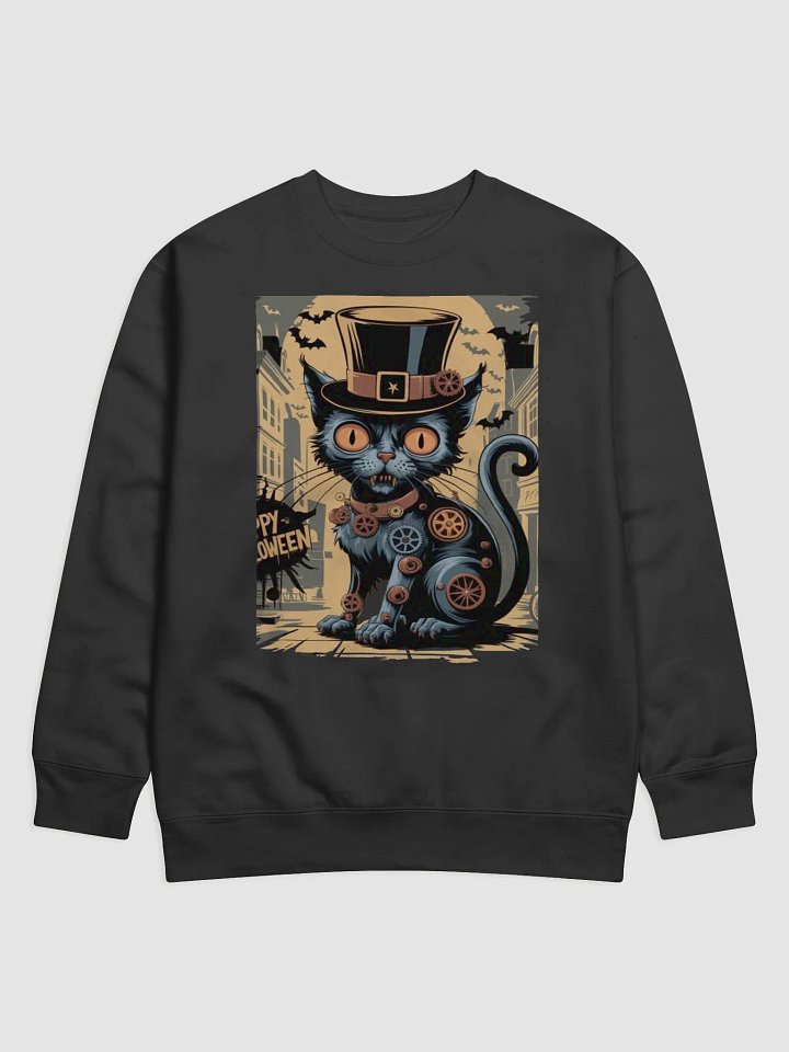 Steampunk Halloween Cat Sweatshirt product image (1)