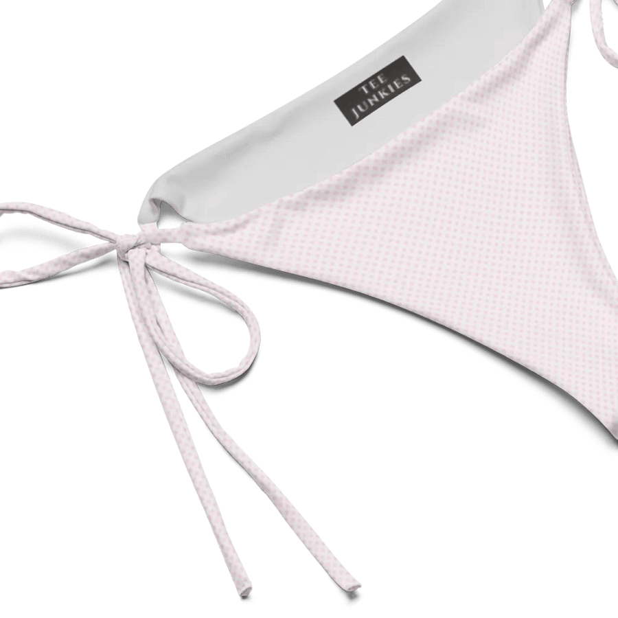 Low Rise Cheeky String Bikini Bottoms, Pink polka Dot product image (3)