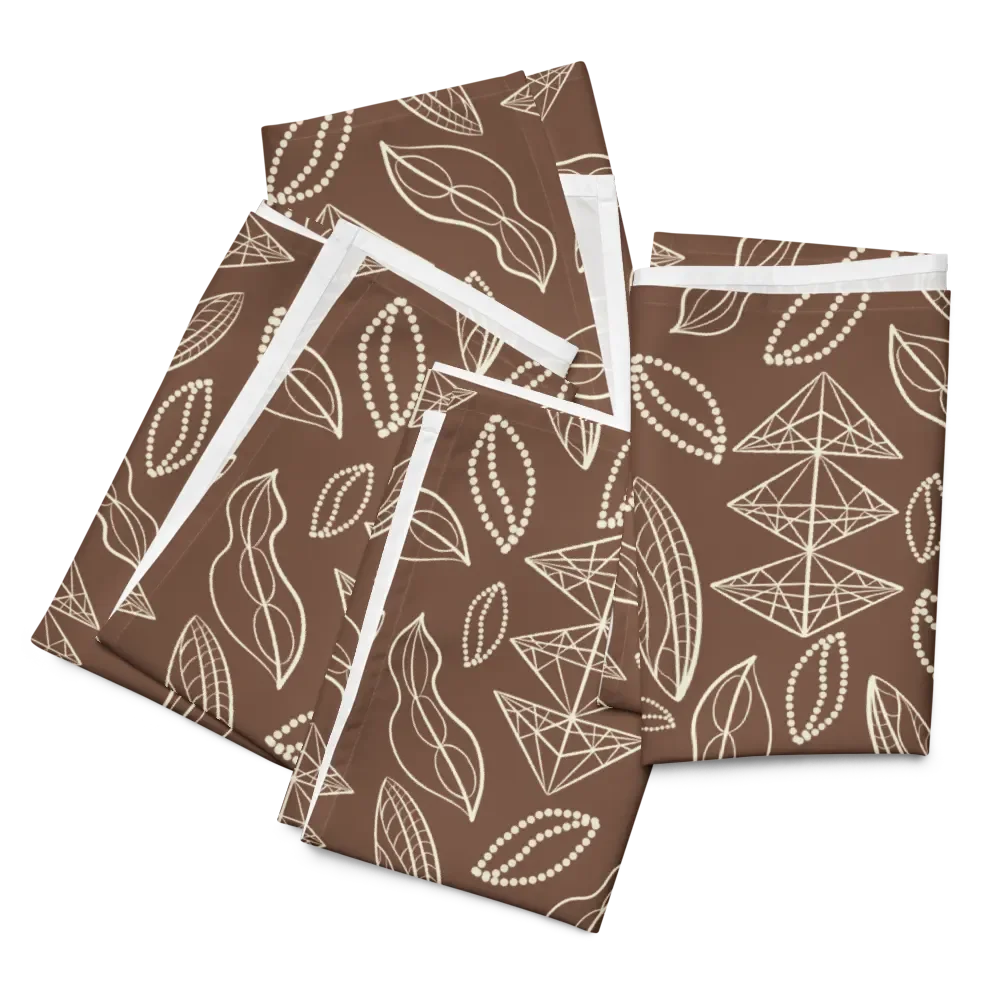 El Yunque Brew Bliss: Abstract Coffee Bean Earthy Cloth Napkins product image (7)