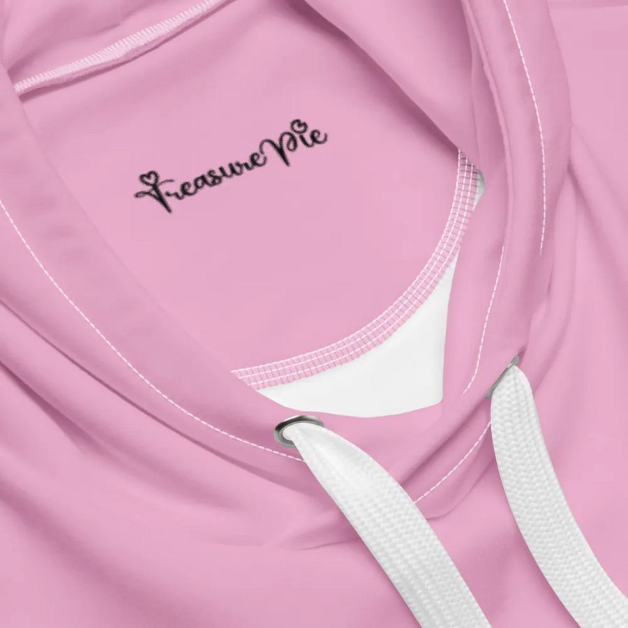 Plain Light Carnation Pink True Summer Unisex Recycled Polyester Heavyweight Premium Hoodie by Treasure Pie product image (7)