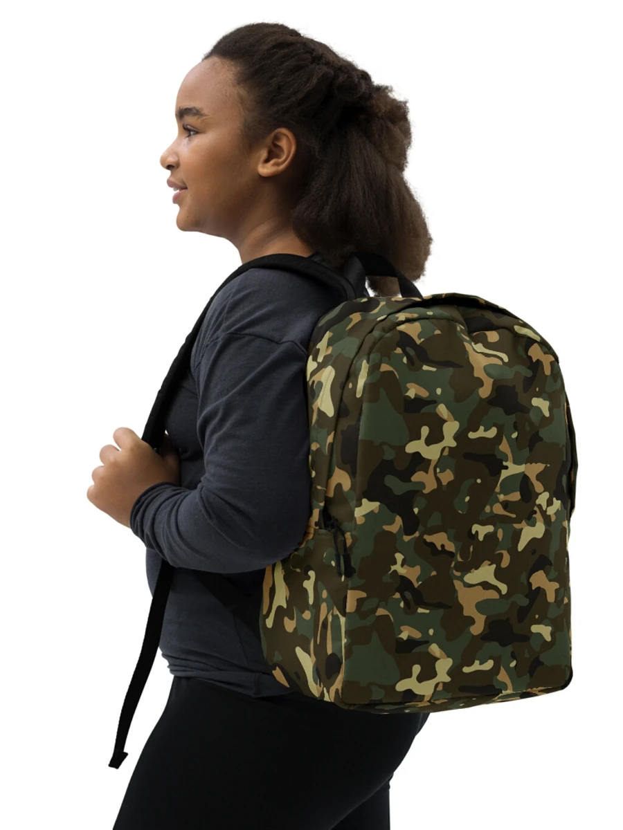 Military Green Camouflage All-Over Print Minimalist Backpack product image (11)