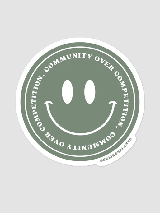 COMMUNITY OVER COMPETITION STICKER | Community Over Competition Collection product image (1)