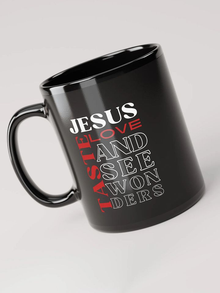 Taste JESUS Love Black Gloss Ceramic Mug product image (2)