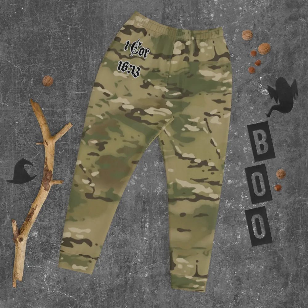Faithful Camo: 1 Corinthians 16:13 Male Joggers - Multicam product image (12)
