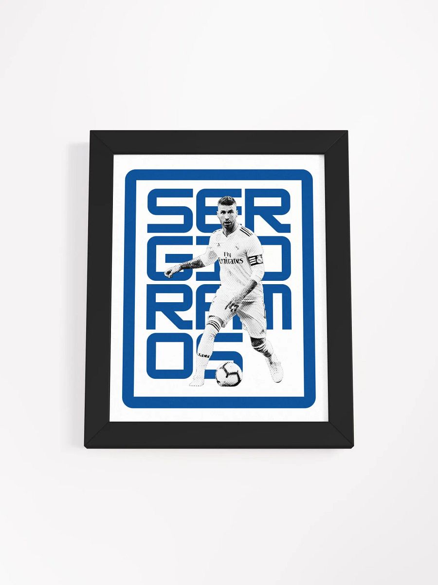 Sergio Ramos BW Real Madrid Name Art Framed Print product image (4)