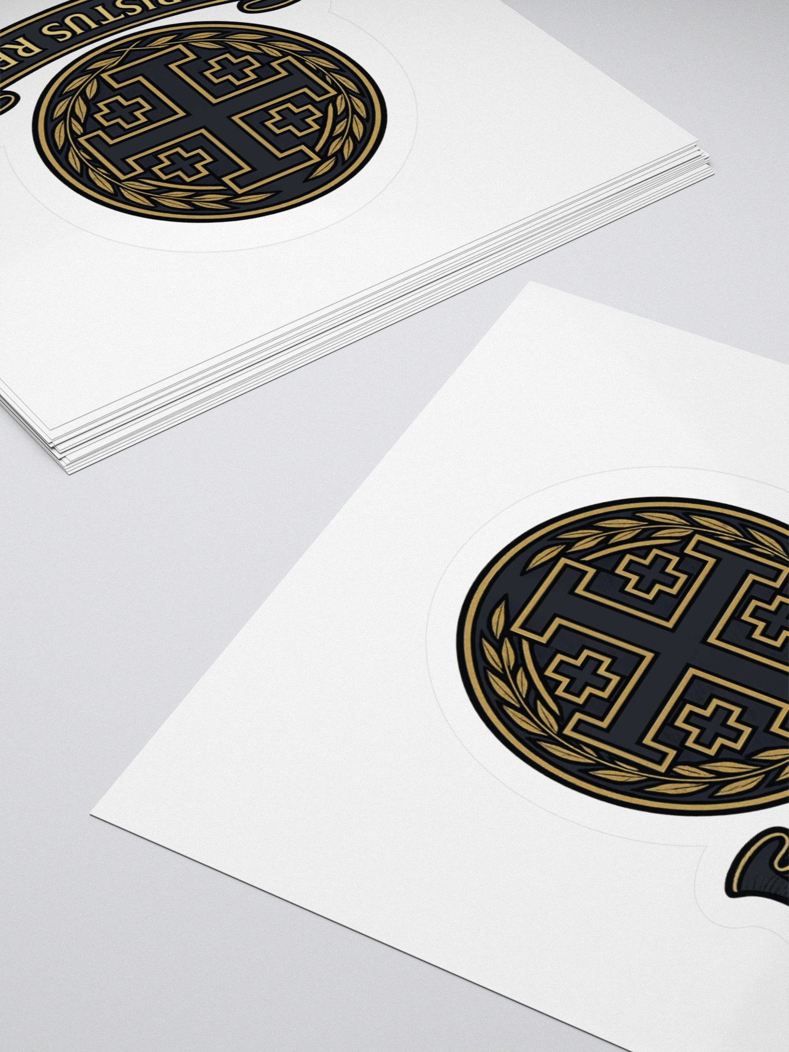 Christus Rex Sticker black product image (4)