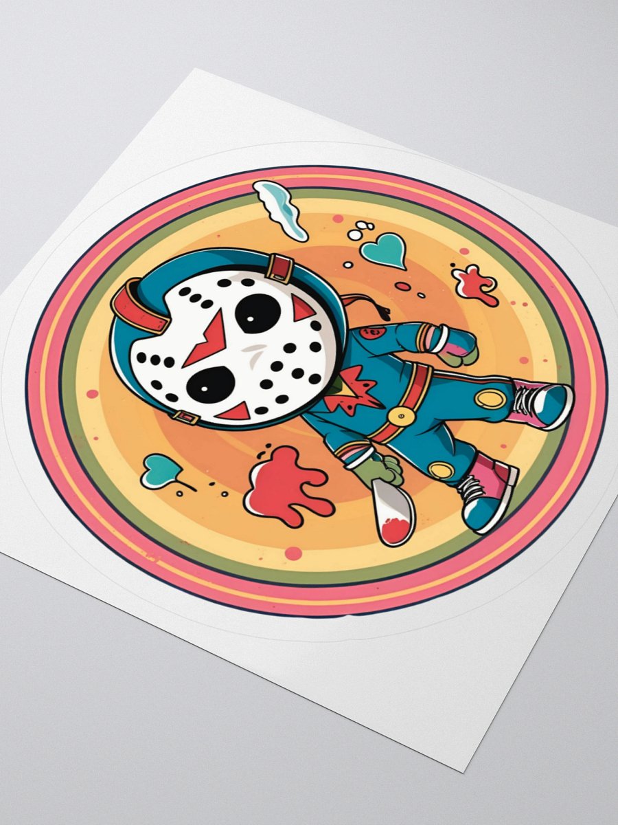Retro Horror Hockey Mask Sticker product image (7)