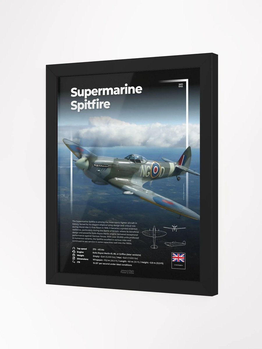 Supermarine Spitfire Aviation Spec Poster product image (3)