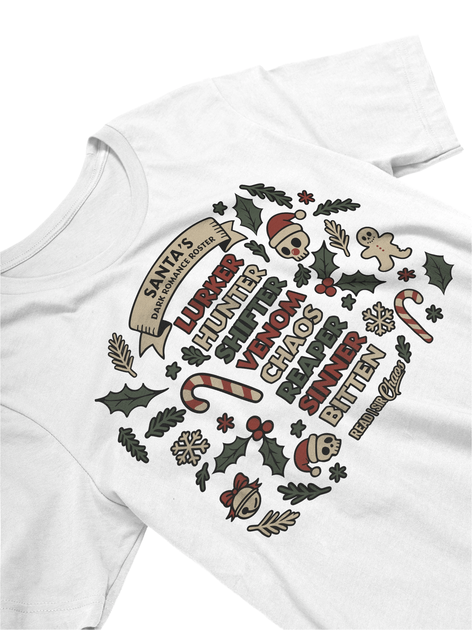 Santa's Dark Romance Roster Tshirt (Light Colors) product image (3)