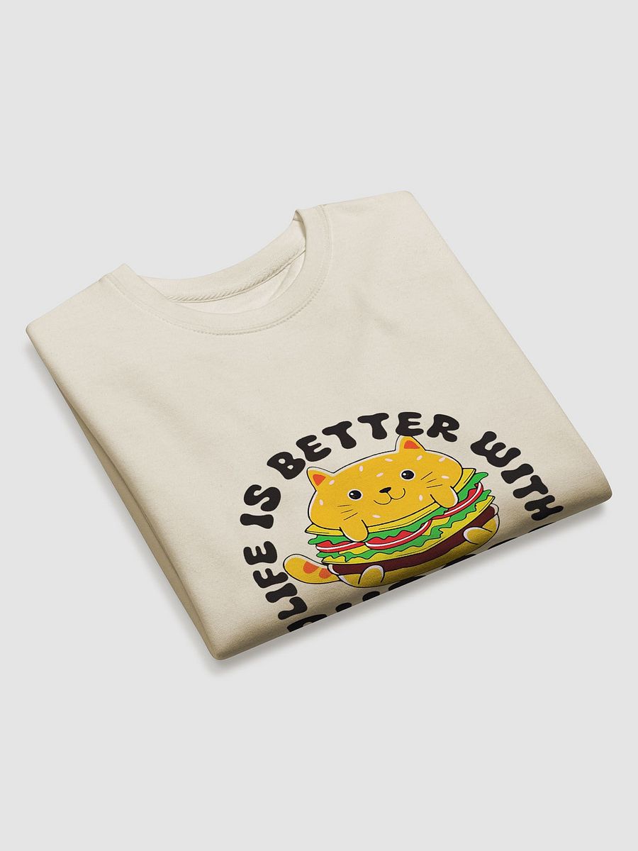 Happy Burger Cat Sweatshirt product image (3)