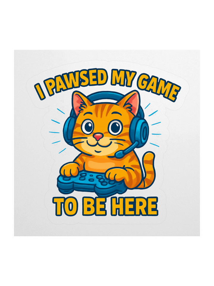 Gamer Cat Kiss Cut Stickers product image (2)