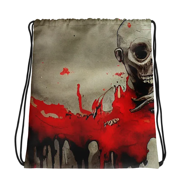Haunting Skull All-Over Drawstring Bag product image (1)