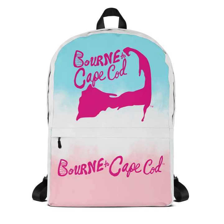 🌊 BOURNE to Backpack – Coastal Cool with BRN.2C.C.™ Vibes 🎒| Pink Logos | Patriotic Pastels product image (1)