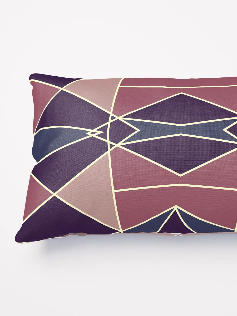 Unique Faux Stained Glass Geometric Two-Sided Pillow product image (4)