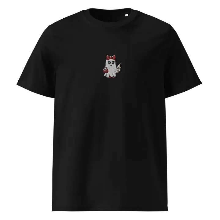 Stylish Ghost Embroidered Organic Cotton Regular Fit T-Shirt product image (1)