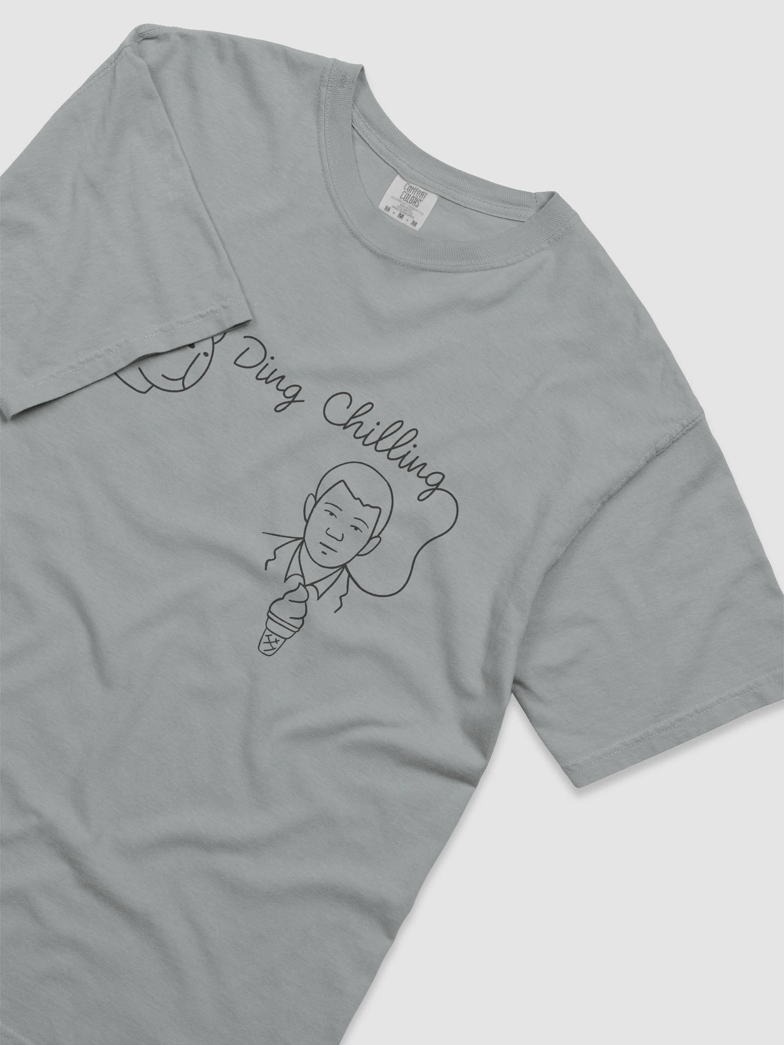 Ding Chilling [5b2] – Chill Capybara & Ice Cream Meme | Hand-Drawn Chess Humor | Black Line Art for Light Colors | T-Shirt product image (5)