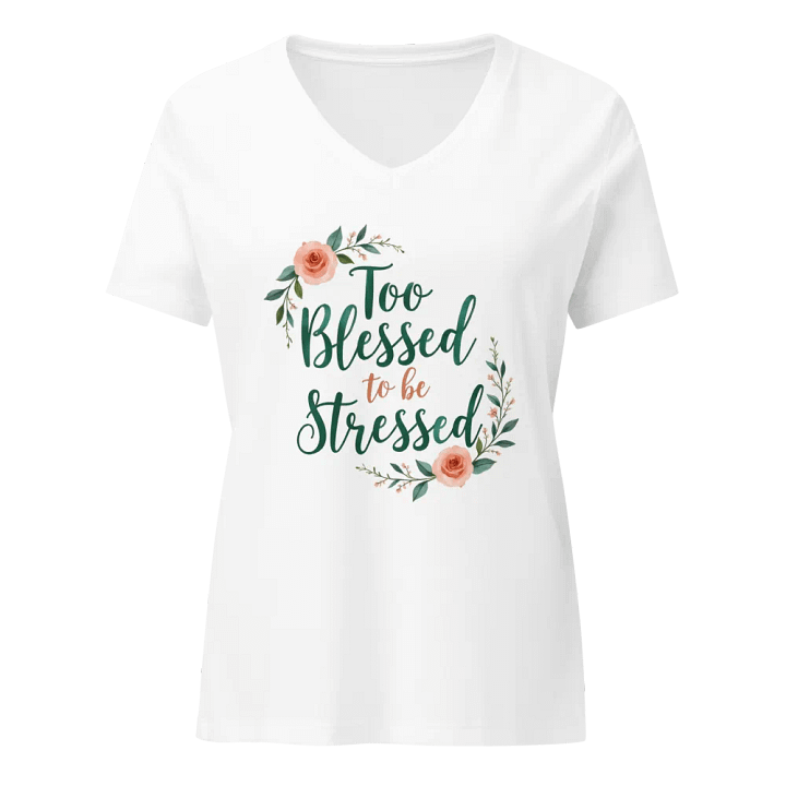 Blessed Blooms Relaxed V-Neck Tee product image (5)