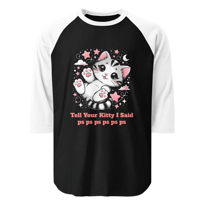 pspsps Kitty Baseball Style Tee - Dark Torso Colors product image (1)