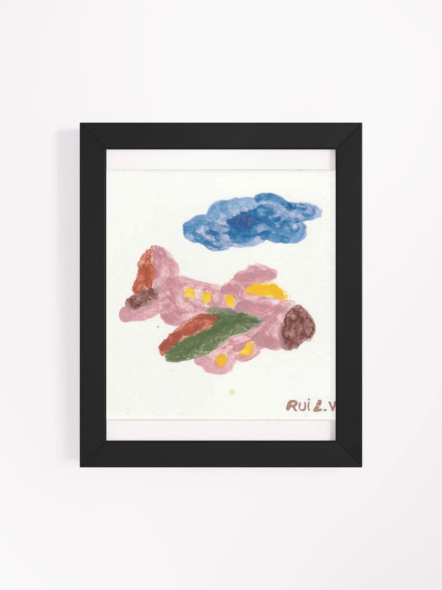 Kid Airplane (Framed High-Quality Matte Poster) product image (4)