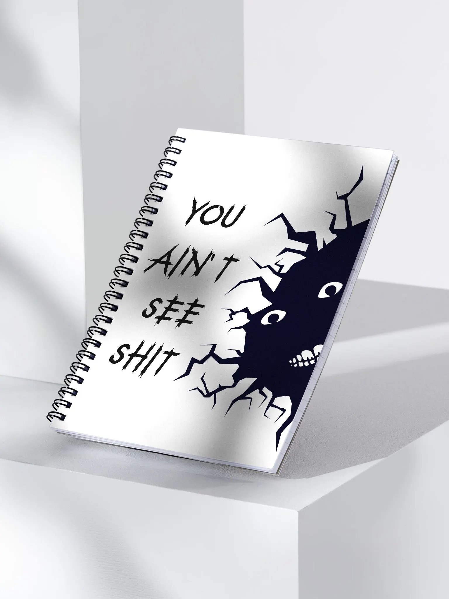 You Ain't See Shh Spiral Notebook - Black on White product image (3)