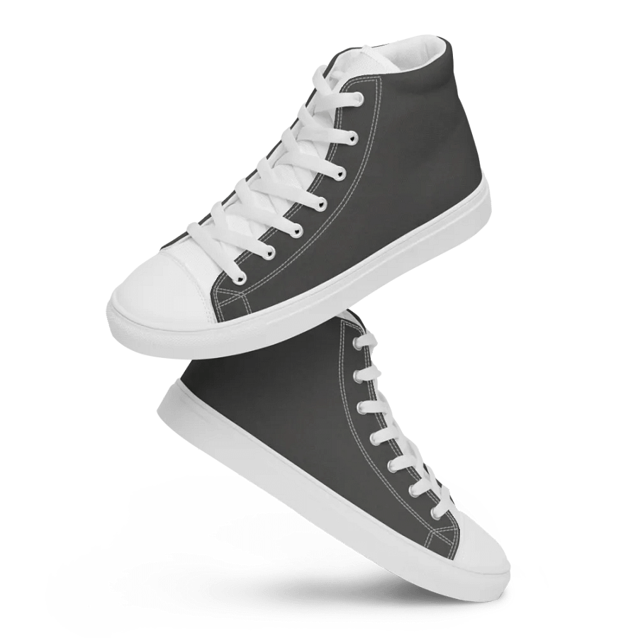 Men's black and white high top canvas sneakers product image (11)