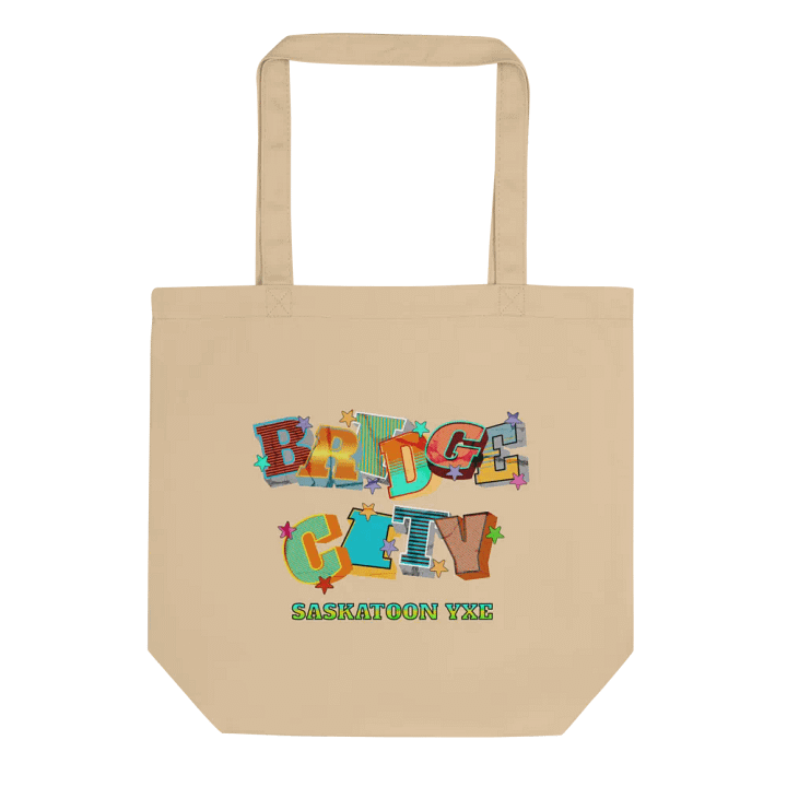 Bridge City Saskatoon Saskatchewan YXE Vibrant Cityscape Eco Tote product image (1)