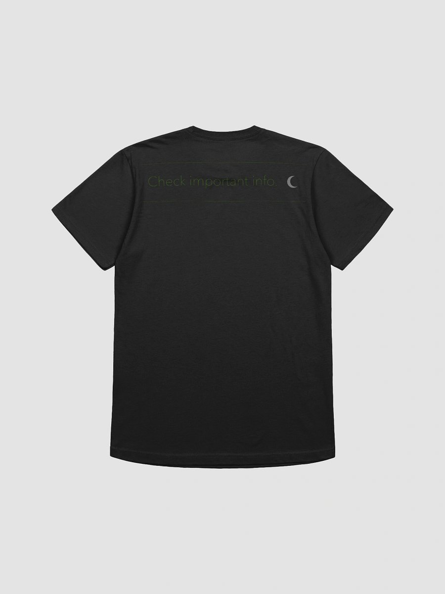 NatGPT: Check important info shirt - Black Tee product image (4)