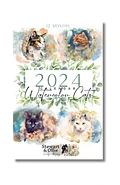 Watercolor Cats 2024 Wall Calendar, 12 Month product image (1)