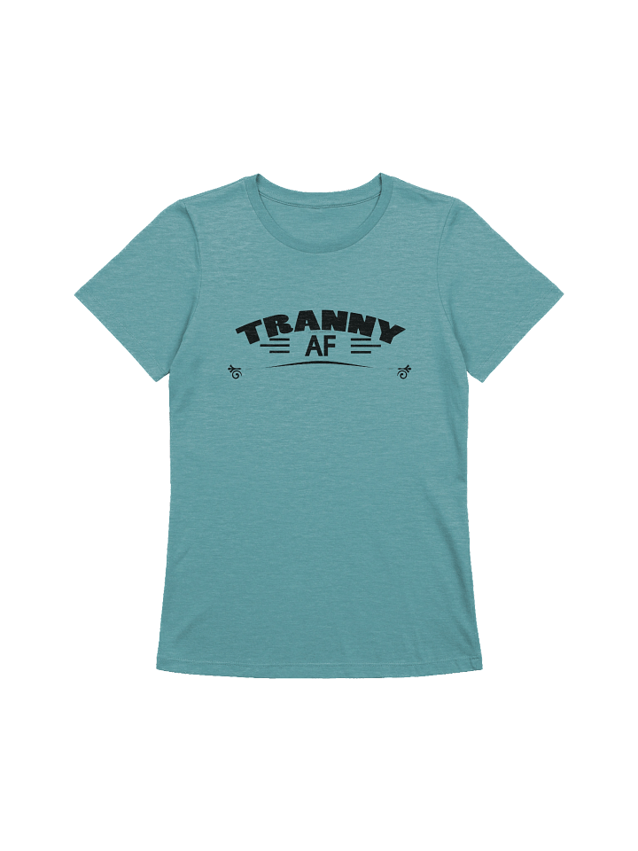 [Buck Angel Shop] Tranny AF - Women's Graphic Tee [black lettering] product image (2)