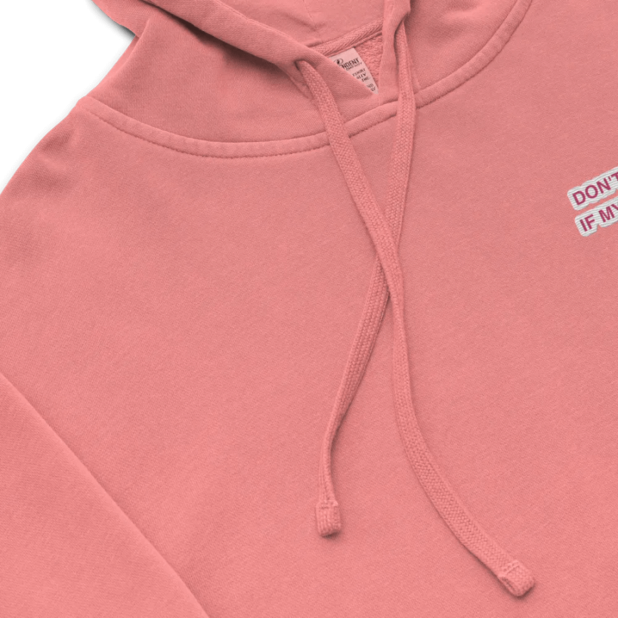 L.C. HEADPHONES ON (pink bubble design) embroidered pigment hoodie product image (8)