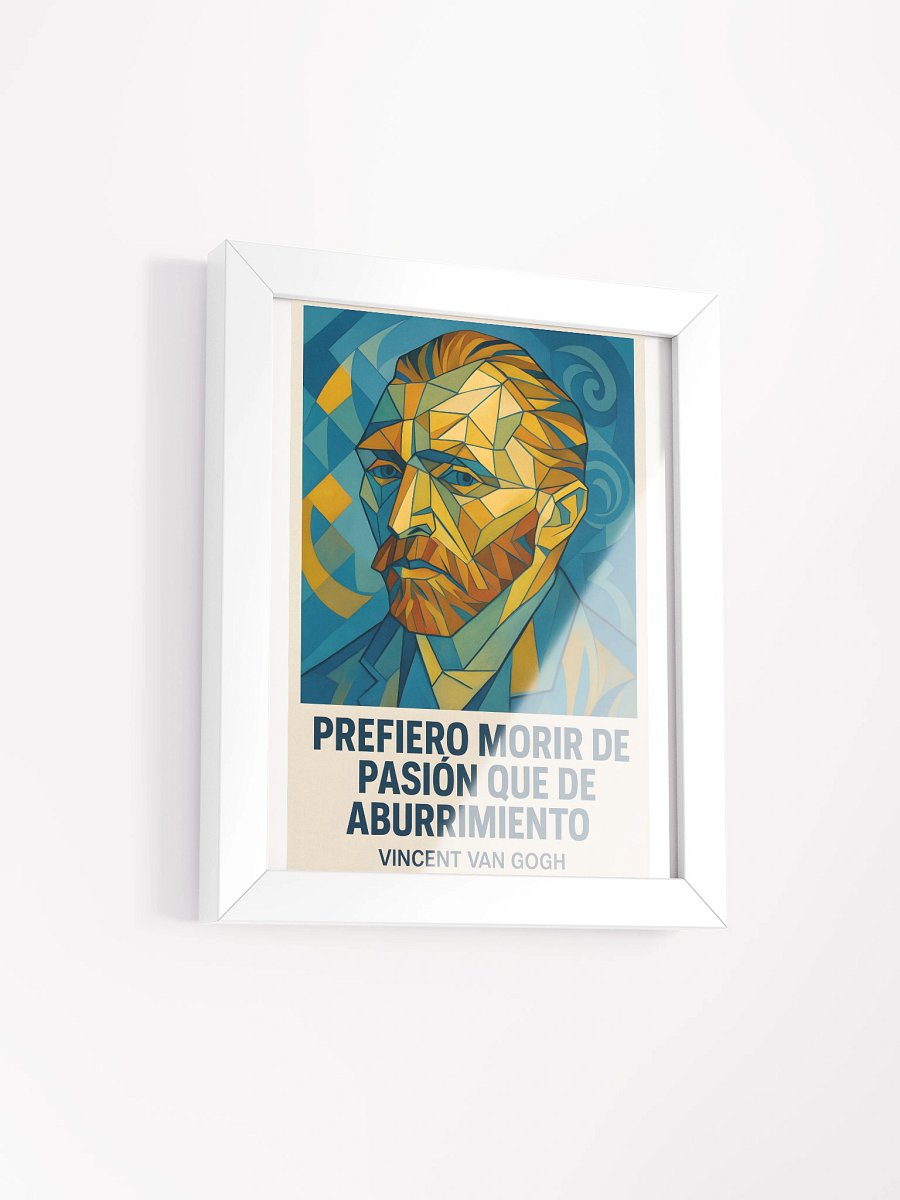 Póster ultra-premium retrato cubista de van Gogh fusionando post-impresionismo y cubismo product image (2)