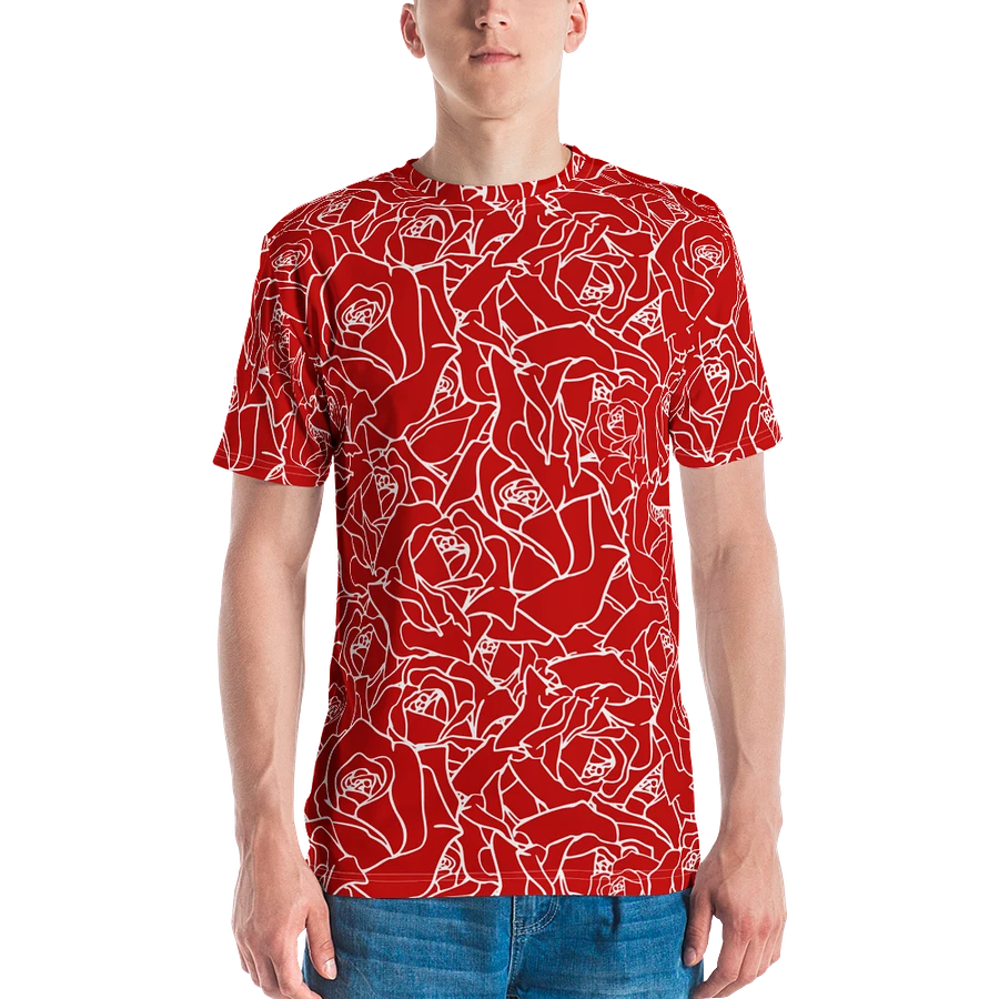 Loads of Roses · red-white crew neck t-shirt product image (15)