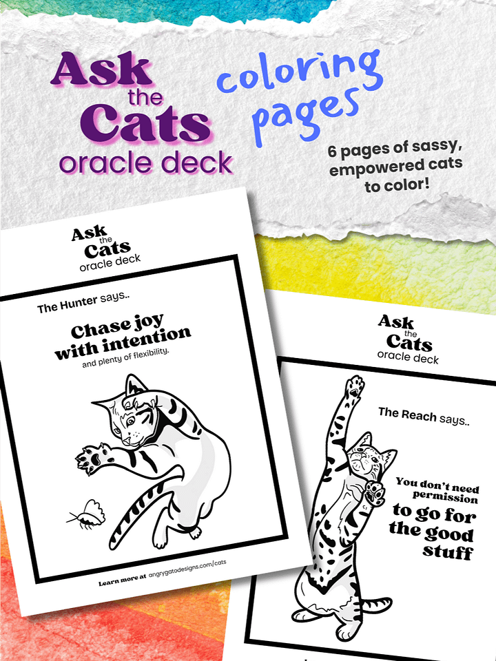 Ask the Cats Coloring Pages product image (1)