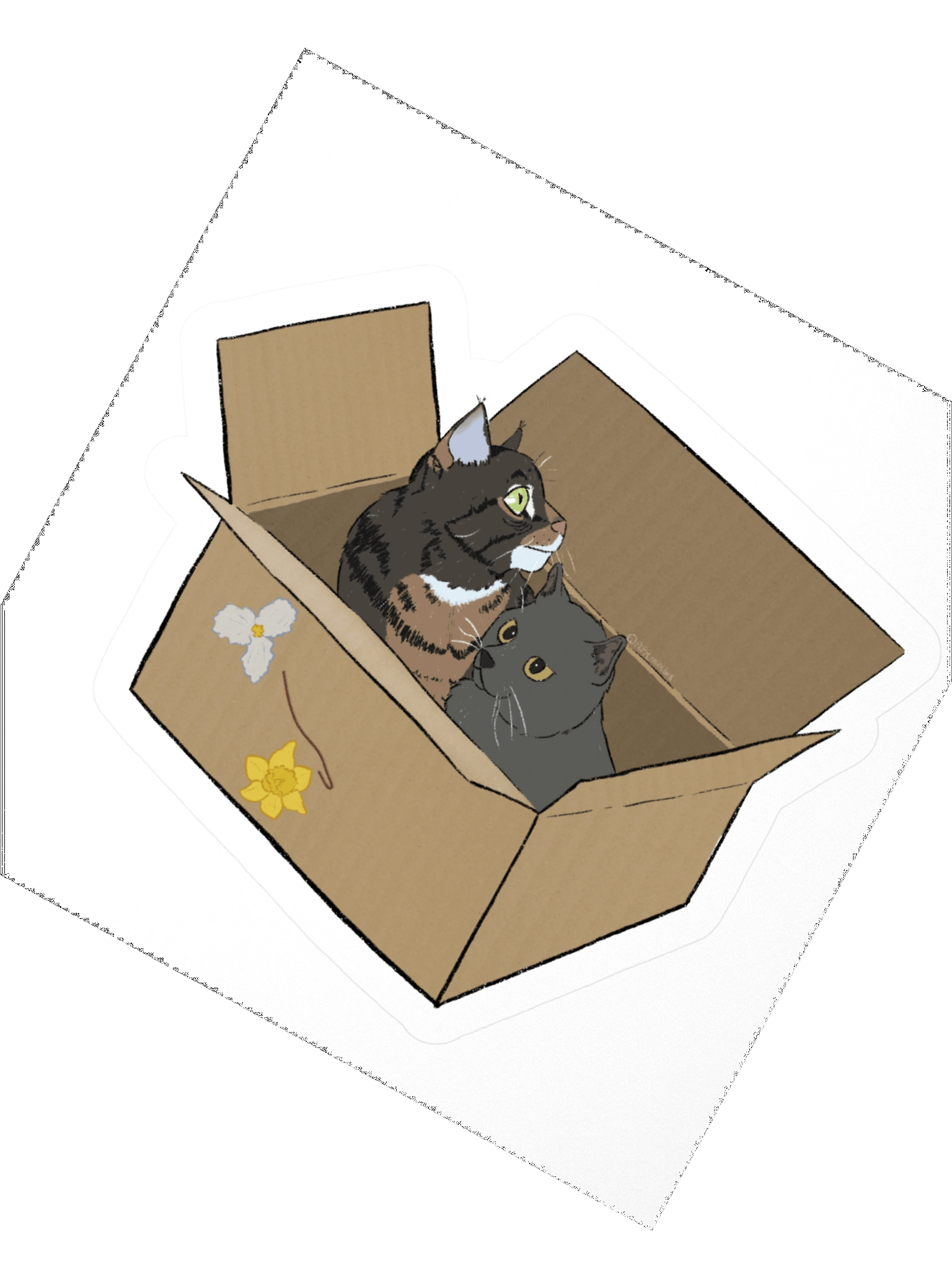 Two Kitties to Go! Sticker product image (5)